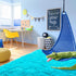 Noahas Fluffy Teal Blue Area Rugs for Bedroom Living Room,4x5.3 Feet Thick Shag Throw Floor Carpet,Soft Shaggy Non-Slip Plush Dorm Nursery Kids Ru...