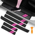 5PCS Door Sill Guard Decoration Stickers for Dodge Charger Challenger Durango Journey Universal Fit to All Dodge Cars Fiber Leather Door Sill Prot...