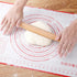 Wood French Rolling Pin for Baking, QUELLANCE Wooden Dough Roller with Silicone Baking Mat, Beech Wood Rolling Pins for Baking Dough, Pizza, Pie, ...