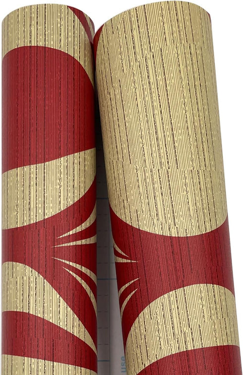 Yifely Red Geometric Design Furniture Paper Self-Adhesive Shelf Liner Dresser Drawer Sticker 17.7 Inch by 9.8 Feet...