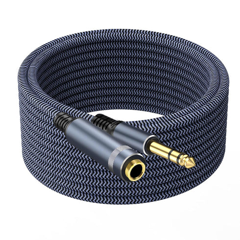 1/4 inch Extension Cable 15ft, 1/4" inch Male to Female Stereo Headphone Guitar Extension Cable, Quarter inch Headphone Extension Cable......