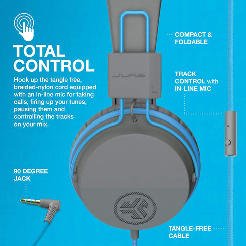 JLab JBuddies Studio On-Ear Kids Wired Headphones, Toddler Headphones, Kid Safe, Studio Volume Safe, Volume Limiter, Folding, Adjustable, Noise Is...
