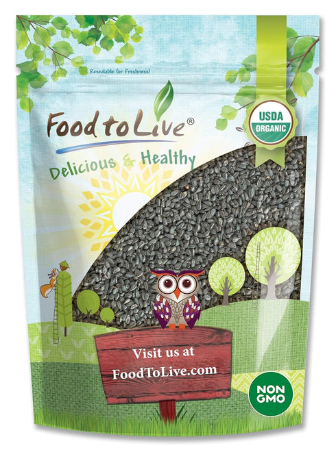 Food to Live Organic Black Cumin Seeds, 8 Ounces - Non-GMO, Kosher, Bulk Black Caraway. High in Iron, Calcium & Magnesium. Great for Cooking, Spic...