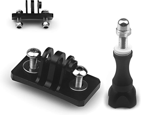 Universal Helmet Fixed Mounts, Camera Metal Bracket Adapter, Camera Accessories for GoPro Series Sport Camera/Skydiving Helmet with 1/4" Screw Ada...