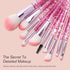Bling Crystal Makeup Brush Set: 10-Piece Professional Glitter Brushes for Foundation, Concealer, Eye Shadow, Blush, Lip - Transparent Handles...
