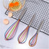 8/10/12 Inch Stainless Steel Egg Blender Balloon Whisk, Manual Whisk Blender, Kitchen Baking Utensils, Cream Butter Whisk (Color : Rainbow 10 Inch...