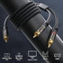 KabelDirekt – RCA/Phono Y Cable – 25ft Long – 1 to 2 RCA/Phono, Stereo Audio Cable (Coax, Male/Male Plugs, Analog/Digital, Adapter for subs/amps/H...