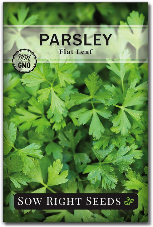 Sow Right Seeds - 5 Herb Seed Collection for Planting - Genovese Basil, Chives, Cilantro, Italian Parsley, and Oregano to Plant and Grow a Home Ve...
