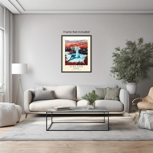 Posterizer 1 pcs-Iceland Reykjavik Landscape Travel Print-Adventure Wall Art-GIft for Men Women Teens-Decor for Home & Office- unframed wall art...