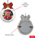Baby's 1st Christmas Photo Ornament with a 2025 Charm - Shaped Like a Bulb with White Glitter and A Red Bow Design - Gift-Storage Bag Included - 3...