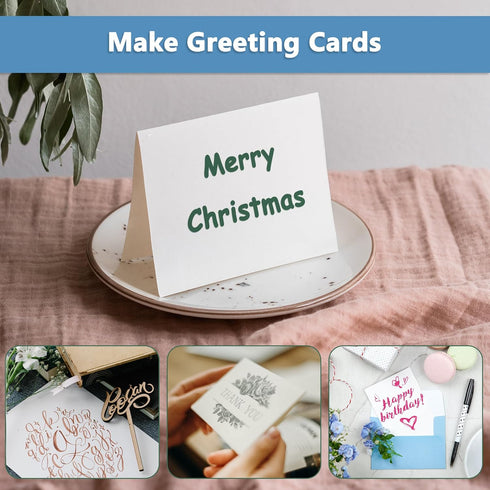 25 Sheets White Cardstock 8.5 x 11, 92lb/250gsm Card Stock Printer Paper, Thick Paper Cardstock Paper for Invitations, Cards Making, Office Printi...