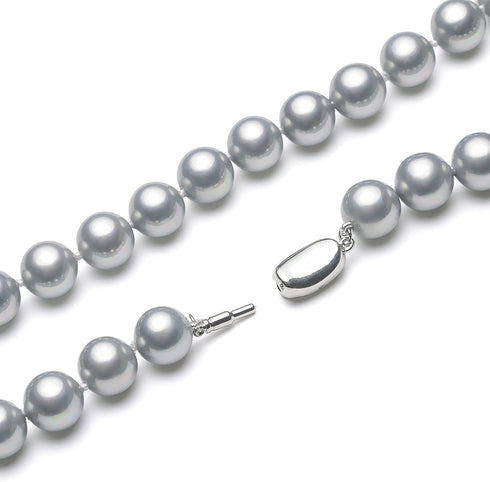 Seashell Pearl Necklace Single-Strand Handmade Beaded Necklaces for Ladies Dainty Faux Pearl Wedding Jewelry for Brides 18”...
