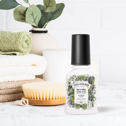 Poo-Pourri Before-You-Go Toilet Spray, Bamboo Rain, 2 Fl Oz - Jasmine, Bamboo and Fresh Grass...