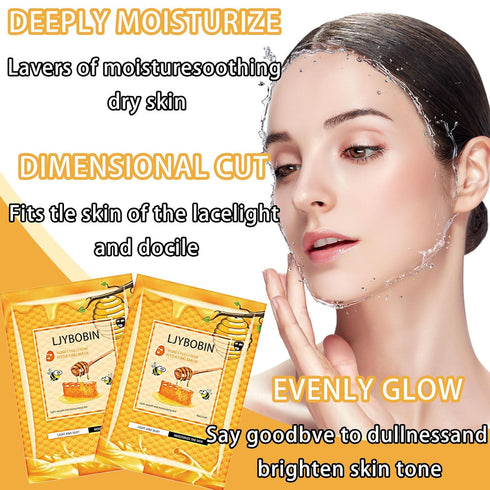 8 Pack Honey Sheets Face Mask Skincare Set,Moisturizing Facial Masks for Men & Women,Hydrating Long Lasting Soft Face Masks Skin Care for All Skin...