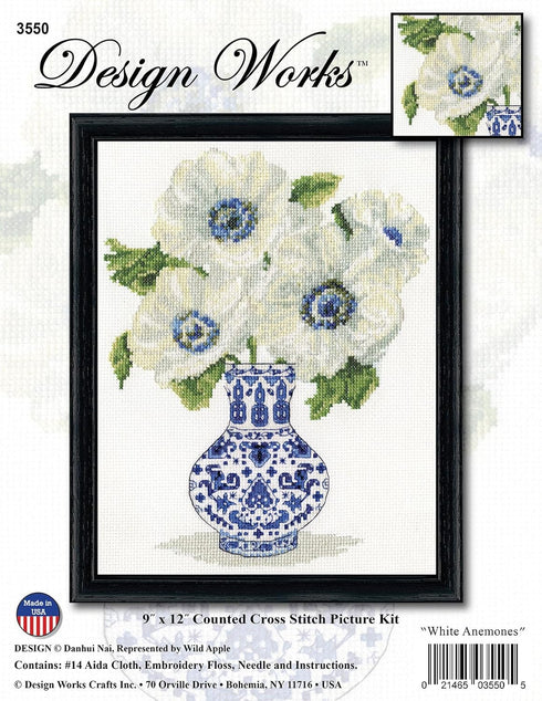 Design Works Crafts Inc. White Anemones Counted Cross Stitch Kit, Multi...