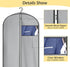 MISSLO 4" Gusseted Garment Bags for Hanging Clothes 43" Suit Bags for Closet Storage Waterproof Suit Cover Bags Hanging Clothes Storage Bag, 3 Pac...