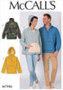 McCall's Patterns McCall's Men and Women's Jacket and Hoodie, Sizes S-L Sewing Pattern, various, White...
