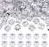 Pandahall 100pcs 2-Hole Acrylic Crystal Clear Rhinestone Sewing Fastening Buttons Jewelry Scrapbooking Octangle 0.43x0.43 Inch Faceted Hole: 1mm...