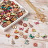 MegaPet 300pcs Assorted Wood Buttons Butterfly Guitar Cat Flat Round Heart Shaped Decorative Button Mixed Painting 2 Holes for Sewing Clothing Cra...