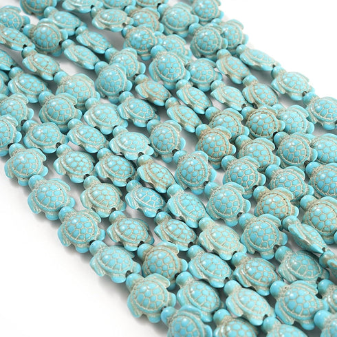Turtle Beads Ocean Turquoise Beads, Blue White Tortoise Turtle Charms Starfish Beads Sea Star Turtle Spacer Beads for Bracelets DIY Jewelry Making...