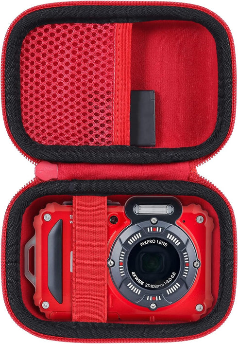 Aenllosi Hard Travel Case Compatible With Kodak PIXPRO WPZ2 Rugged Waterproof Digital Camera,Protective Case for Kodak Waterproof Video Camera(Red...