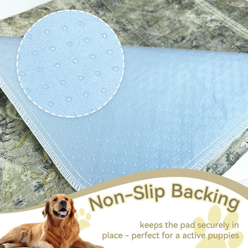 Washable Pee Pads, 18''x24'' 2 Pack Waterproof Non-Slip Puppy Pad with Fast Absorbent, Reusable Mat for Training Travel Whelping Housebreaking Inc...