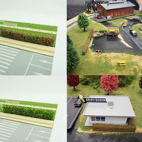 Cayway 10 Pcs Miniature Shrub Strips 7.9 Inches Static Shrub Vegetation Groups Bush Model Groups Bush Model Static Scenery Model Aritificial Plant...