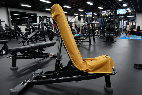 Workout Towel, for Gym Addicts, Straps to Hold on Bench & Roll Up Neatly, Size of Bench, Thick Micro Fiber....