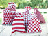 100% Cotton Gift Bags (Standard Set, Red), Set of 5 bags: three 16"x12" and two 10"x8"...