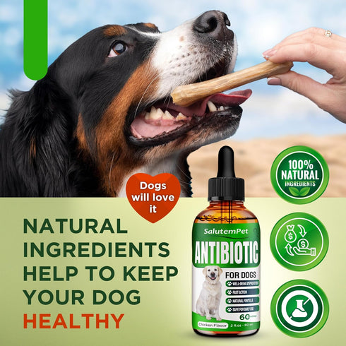 Natural Antibiotics for Dogs | Dog Antibiotics | Supports Dog Allergy Relief | Dog Itch Relief | Dog Allergy Support | Dog Multivitamin | Pet Anti...
