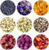 TooGet Fragrant Dried Flowers and Herbs Accessories Decorations 9 Bags Set Dry Flowers for Soap Bath Bombs Making and Dried Flower Crafts...