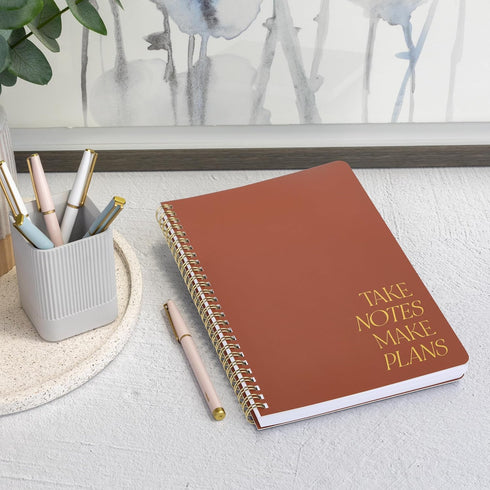 ZICOTO Simplified Daily Planner And Notebook With Hourly Schedule - Aesthetic Spiral To do List Notepad to Easily Organize Your Work Tasks And App...