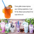 Dakoufish BPA-Free 12 Piece 11 Inch Reusable Clear Plastic Glitter Sparkle Drinking Straw Plus one Cleaning Brush (Teal,11inch)...