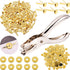 Yaocom 100 Pieces 3/4 Inch Brass Paper Fasteners Paper Brads, and 300 Pieces Plated Brass Washers with Hole Punch (Gold, 20mm Long)...