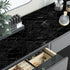 COSNIGHT Black Marble Contact Paper Peel and Stick for Countertops, Waterproof Marble Wallpaper Self Adhesive, Removable Vinyl Film for Kitchen Co...
