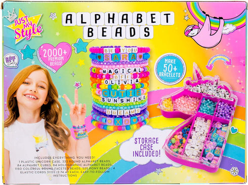 Just My Style DIY Bracelet Making Kit with 2000+ Beads, Storage Case & Instructions...