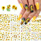 Flower Nail Art Stickers Decals Spring Summer Floral Nail Art Supplies Water Transfer Sunflower Bee Butterfly Design Yellow Flowers Nail Accessori...