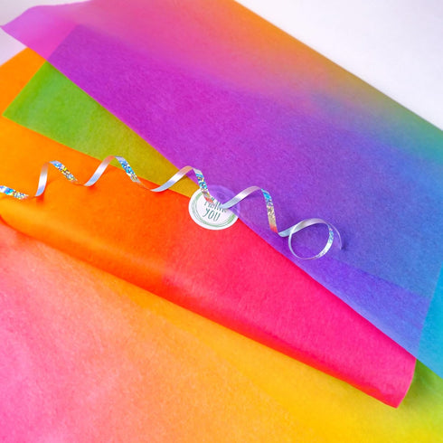 MR FIVE 40 Sheets Red Purple Green Blue Gradient Tissue Paper Bulk,20"x 28",Gradient Tissue Paper for Gift Bags Crafts Baby Shower Birthday Weddin...