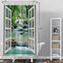 Baocicco Nature Landscape Shower Curtain Summer Forest River Jungle Waterfall Lake Window Scenery Shower Curtains Decorative for Bathroom Waterpro...