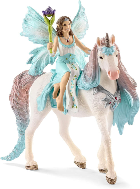 Schleich Bayala Fairy Eyela with Princess Unicorn Playset - Sparkling Flying Princess Doll with Unicorn and Magic Wand, Birthday Gift for Girls an...