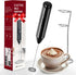 Simple Deluxe Milk Frother Handheld, Foam Maker with Stainless Steel Stand, Battery-Operated Whisk for Coffee, Latte, Hot Chocolate, Black...
