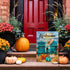 Welcome Fall Sea Pumpkin Garden Flag Double Sided, Autumn Beach Ocean Chairs Coastal Decorative Yard Outdoor Home Small Decor, Seagull Sailboat Na...