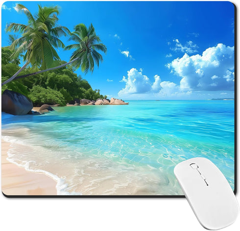Mouse Pad, Non-Slip Rubber Base Mouse Mat Mousepad Waterproof Gaming Square Mouse Pad for Wireless Mouse, Computers Laptop Home Office (Hawaiian s...
