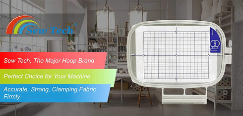 Sew Tech Embroidery Hoops for Brother Innovis NQ1700E NQ1600E NQ1400E NQ3600D Dream Machine 2 VE2200 4000D 1500D V7 V5 VM5200 Stellaire XE1 Babylo...