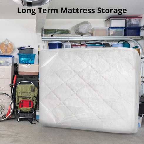 Queen Mattress Bag for Moving Storage Cover - 4 Mil Heavy Duty Thick Plastic Wrap Protector Reusable Bags Supplies...