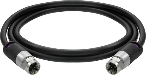 Mediabridge™ Coaxial Cable (3 Feet) with F-Male Connectors – Dual Shielded - Flex Series - Digital Audio/Video Cable - Black - (Part# CJ03-MBF-N1)...