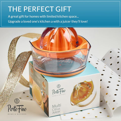 Citrus Squeezer - Orange Juicer - Manual hand Juicer - Lemon Lime Squeezer with Measuring Cup and Strainer - Space Saving and easy to use - Dishwa...