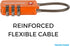 TSA Approved Travel Combination Cable Luggage Locks for Suitcases & Backpacks - 1 Pack of Orange TSA Lock...
