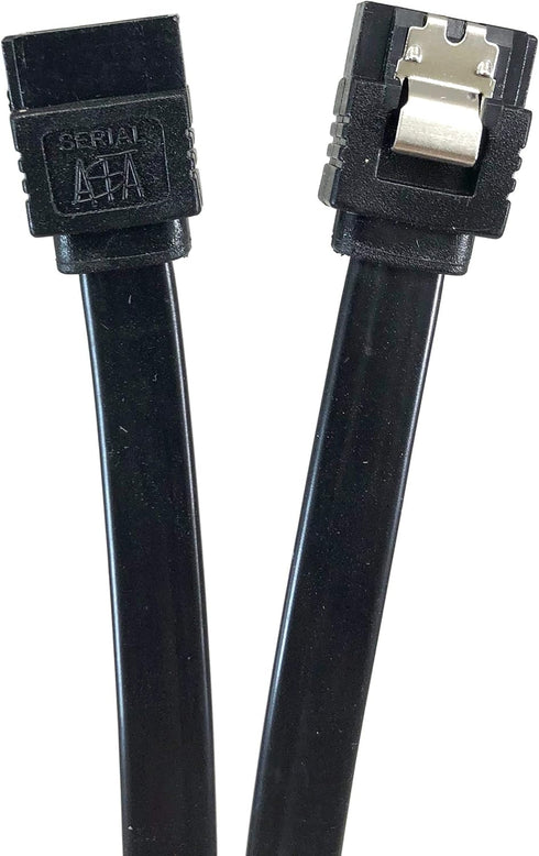 F03-03MSSB 12" Sata III 6 GB/S Straight Cable with Locking Latch - Black...