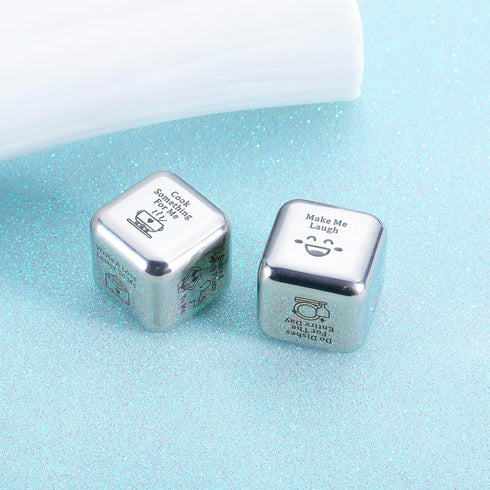 Funny Iron Gifts for 6th Anniversary - 6 Year Wedding for Her Him Date Night Ideas for Couples Food Decision Dice Christmas Birthday Gifts for Boy...